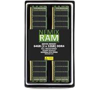NEMIX RAM 64GB (2X32GB) DDR4 2933MHZ PC4-23400 2Rx4 1.2V CL21 288-PIN ECC RDIMM Registered Server Memory KIT