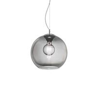 Nemo 1 Light Small Dome Ceiling Pendant Grey Smokey E27 Netlighting Grey One Size