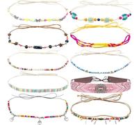 nemokamai Cowboy Hat Bands for Women Men 10 Pcs, Cowgirl Hat Bands for Western Hats Straw Hats Fedora Hats, Rural Hat Belt Hatbands Multi, Multi, One Size