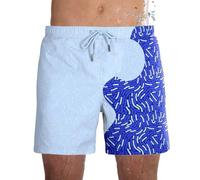 Nemopter Men's Colour Changing Swim Shorts, Temperature Changing Funny for Men Swimwear Beach Shorts for Summer, Blue01, XL