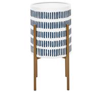Beliani Elevated Plant Pot NEMOROSA Metal 31 cm White, White