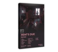 Nemzzz Album Poster RENT'S DUE Cover Hip Hop Art Canvas Decor | Frame-style, Multiple sizes, Multiple frame styles, Wall Art, Fans Gift, Rap Music Decor, Decor Print, Home Decor