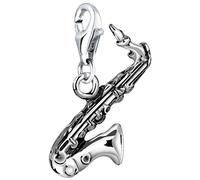 Nenalina Saxophone Carabiner Charm Pendant Charm Bracelet 925 Silver