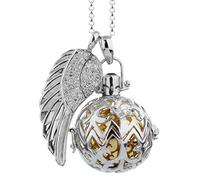 Nenalina Silver Necklace with Angel Whisperer Pendant in hime Ball