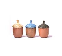 NENBOLEC 3pcs Cookie Jar Candy Dish Snack Tray Pinecone Gifts Sculpture Modern Decor Statue Arts Table Centerpiece Crafts Ceramic Figurine Ornament 12cm