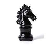 NENBOLEC Modern Sculpture Decor Chess Statue Figurine Home Gifts Ornament Table Centerpiece Crafts Polyresin Arts Black 25cm