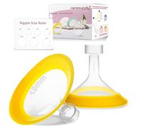 Nenesupply 13mm Oval Flanges Compatible with Medela Breast Pump Parts Flange Accessories. Work with Pump in Style Parts Symphony Parts Swing Maxi Harmony Breastpumps