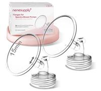 Nenesupply 15mm 2 pc Flanges Duckbill Valves Compatible with Spectra S2 S1 9 Plus Synergy Gold Breastpump Replacement to Spectra Pump Parts Flange Accessories Wide Mouth Work with Backflow Protector