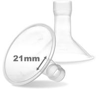 Nenesupply 15mm Oval Flanges Compatible with Medela Breast Pump Parts Flange Accessories. Work with Pump in Style Parts Symphony Parts Swing Maxi Harmony Breastpumps (21mm Classic)
