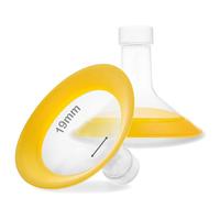 Nenesupply 15mm Oval Flanges Compatible with Medela Breast Pump Parts Flange Accessories. Work with Pump in Style Parts Symphony Parts Swing Maxi Harmony Breastpumps (19mm Oval)
