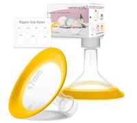 Nenesupply 17mm Oval Flanges Compatible with Medela Breast Pump Parts Flange Accessories. Work with Pump in Style Parts Symphony Parts Swing Maxi Harmony Breastpumps (17mm Oval)