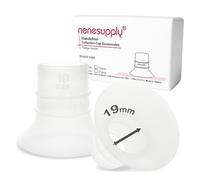 Nenesupply 19mm Flange Inserts for Handsfree Wearable Collection Cups. Work with 24mm breastshields/Flanges.Reduce Flange Size to 19mm. Compatible with Spectra, Medela Elvie Momcozy Flanges