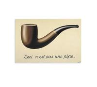 NENGKUAI Ceci N’est Pas Une Pipe by Rene Magritte Wall Art Poster Canvas Print Decorative Painting; Unframe; 08x12inch(20x30cm)