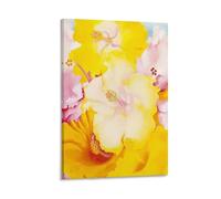 NENGKUAI Georgia O'Keeffe Poster Hibiscus Wall Art Canvas Print Decorative Painting; Frame; 24x36inch(60x90cm)