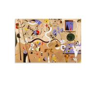 NENGKUAI Joan Miro The Harlequin's Carnival Wall Art Poster Canvas Print Decorative Painting; Unframe; 20x30inch(50x75cm)