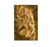 NENGKUAI Marcel Duchamp Painting Poster ''nude Descending A Staircase #2'' (1912). Surrealism Wall Art Poster Canvas Print Decorative Painting; Unframe; 24x36inch(60x90cm)