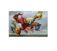 NENGKUAI Max Ernst The Fireside Angel Wall Art Poster Canvas Print Decorative Painting; Unframe; 12x18inch(30x45cm)