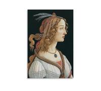 NENGKUAI Sandro Botticelli Poster Idealized Portrait of A Lady (Portrait of Simonetta Vespucci As Nymph) Wall Art Poster Canvas Print Decorative Painting; Unframe; 12x18inch(30x45cm)