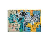 NENGKUAI Street Graffiti Art Poster Jean-Michel Basquiat Bird on Money 1 Painting; Wall Art Poster Canvas Print Decorative Painting; Unframe; 24x36inch(60x90cm)