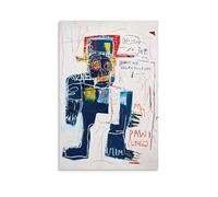 NENGKUAI Street Graffiti Art Poster Jean-Michel Basquiat Irony of The Negro Policeman Painting; Wall Art Poster Canvas Print Decorative Painting; Unframe; 20x30inch(50x75cm)
