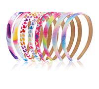 Nenjindz 8Pack Glitter Headband for Girls Women,Sequins Rainbow Headbands for Girls Sparkle Alice Band Glitter Hairband,Bling Head Band with Heart Glittery Hair Bands for Kids Children Toddlers