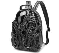 Nenkarn 3D Alien Creature Backpack, Black Sculpted Novelty Daypack