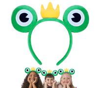 NENMATTE Frog Headbands Frogs Eyes Headbands,Funny Frog Hair Head Band for Festival Party Frogs Costume Hairbands Greenfrog Headpiece Animal Theme Cosplay Hair Accessories for Women Girls (Crown)