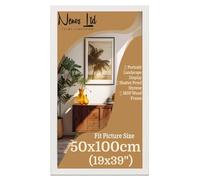 Nenos LTD 100x50cm Large Poster Frame for Panoramic Pictures in Multiple Colors-Pespex Front Photo Case-Horizontal & Vertical Hanging- Extra-Large Picture Photo & Poster Frames (White)