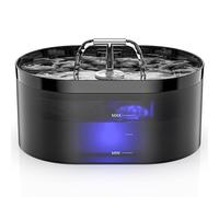 Nenozi Cat Water Fountain for Drinking, 2.2L Automatic Dog Drinking Fountain with Super Silent Pump and Activated Carbon Filter Fountain Water Bowl for Pets （Black） (Grey, 2L)