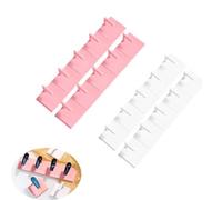 NentMent 10 Pack Nail Practice Stand Tip Holder Display Base Detachable Rack for False Nail Tips Painting Beginner Showing Training Fingernail Art Manicure Tool Home Salon ( White )
