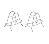 NentMent 2 Pack Cutting Board Rack Stand Pot Pan Lid Holder Cover Organizer Storage Stands Chopping Boards Drain Racks Single Slot Stainless Steel Wire Shelf Kitchen Gadgets