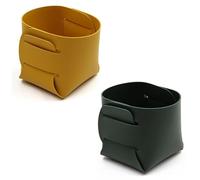 NentMent 2 Pack Desktop Storage Box Organizer Collapsible Square Basket Bin Pen Holder for Makeup Brushes Gadget Cosmetic Pencil Lipstick Sunglasses Phone Keys Office Bedside Table