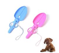 NentMent 2 Pack Dog Pooper Scooper Mini Portable Pet Waste Poop Scissor Scoop Picker Shovel Cleaner for Doggie Doo Cat Litter Cleaning Tools Cleanup Outdoor Yard Garden Walks Trip