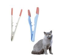 NentMent 2 Pack Dog Tear Stain Remover Comb Brush Instead of Wipes Pet Eye Grooming Tools Tweezer with Soft Silicone Tips for Cats Kitty Puppy Chihuahua Eyes Excrement Mucus Discharge Crust Cleaning