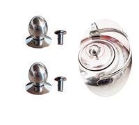 NentMent 2 Pack Glass Teapot Replacement Knob Stovetop Tea Kettle Lid Knobs for Tea Cup Cover Button Olive Shape Handle Top Cap Water Cups Covers Top Bead Accessories Lids with Screw