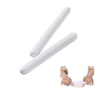 NentMent 2 Pack Plastic Rolling Pin with Textured Design Non Stick Dough Roller Lightweight Rolling Pins for Baking Pizza Pies Pastry Cookies Bread Pan Loaf Cinnamon Rolls Buns Sourdough Cake Fondant