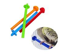 NentMent 4 Pack Bird Perch Bird Cage Clip On Bird Perches Plastic Parrot Stand for Parakeet Manor Travel Wire Bird Cages Finch Canary Budgie Parrotlets Cockatiels Conure Cockatiel Lovebird Small Birds
