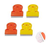 NentMent 4 Pack Nails Scraper for Nail Stamping Plates Nail Art Scraper Manicure Stamp With Scraper Removable Cleaning Shovel Glue Stickers Tools For Nail Art Accessories