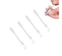 NentMent 4 Pack Piping Tip Cleaning Brush Double-Headed Nylon Hard Bristle Brushes Pipe Tube Cleaner for Cake Decorating Tips Nozzle Baking Pastry Bags Mouth Frosting Icing Dispenser