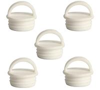 NentMent 5 Pack Flat Spin Mop Bucket Drain Plug Replacement Stopper Water Tub Round Pipe Tubing End Cap Holes Cover Plugs with Pull Ring for Bathtub Kitchen Bathroom Hole OD 31mm/1.22inch