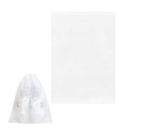 NentMent 50 Pack Transparent Shoe Bags Travel Shoe Bags Non-woven Fabric Disposable Drawstring Dust Covers Shoes Storage Organizers Pouch for Sneaker Cross Trainer Tote Handbags Purses Running Shoes
