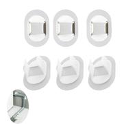 NentMent 6 Pack Washing Machine Drain Hose Holder Wall Mount Self Adhesive Fixing Clip Sticker Clamp Bracket for Clothes, Washing Machine, Water, Basin, Pipe, Laundry Tub,