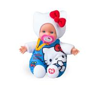 Nenuco Cute Hello Kitty Mini Baby Dolls of 15 cm, Soft Body and Dress with a Design of Hello Kitty Characters, Personalised Dummy, Collect the Models, Famosa (NFNC2100)