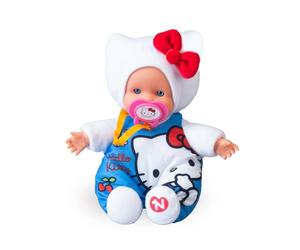 Nenuco Cute Hello Kitty Mini Baby Dolls of 15 cm, Soft Body and Dress with a Design of Hello Kitty Characters, Personalised Dummy, Collect the Models, Famosa (NFNC2100)