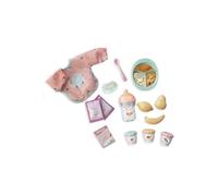 Nenuco Food Set with Accessories for Healthy and Balanced Nutrition, Includes Bib, Bottle, Fruit, Plate with Spoon, Jars and Powder for Porridge, Famosa (NFNB9000)
