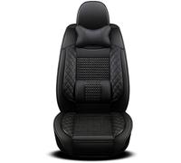 nenyan Universal Car Seat Covers waterproof leather Full Set, To Fit Most Cars, Side Airbag Compatible - Black