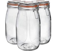 Neo 1.5L Pack Of 3 Canisters With Airtight Silicone Seal Lids