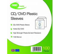 NEO 100 MICRON CD/DVD SLEEVES 100 PACK