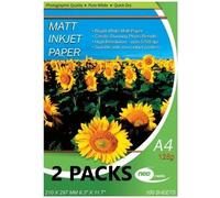 Neo 100 Sheets A4 Quality Matt Photo Paper 128 gsm (200 Sheets)