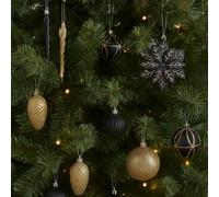 Neo 110PC Christmas Black&Gold Shatterproof Bauble